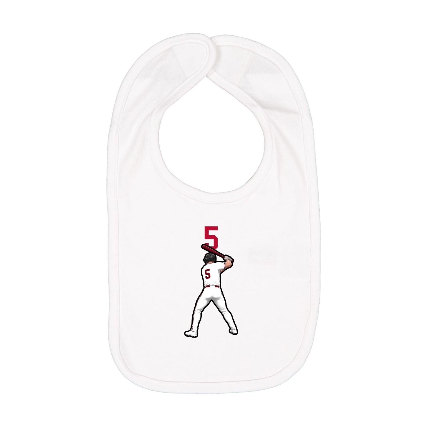 Infant Bib — Number Top in White