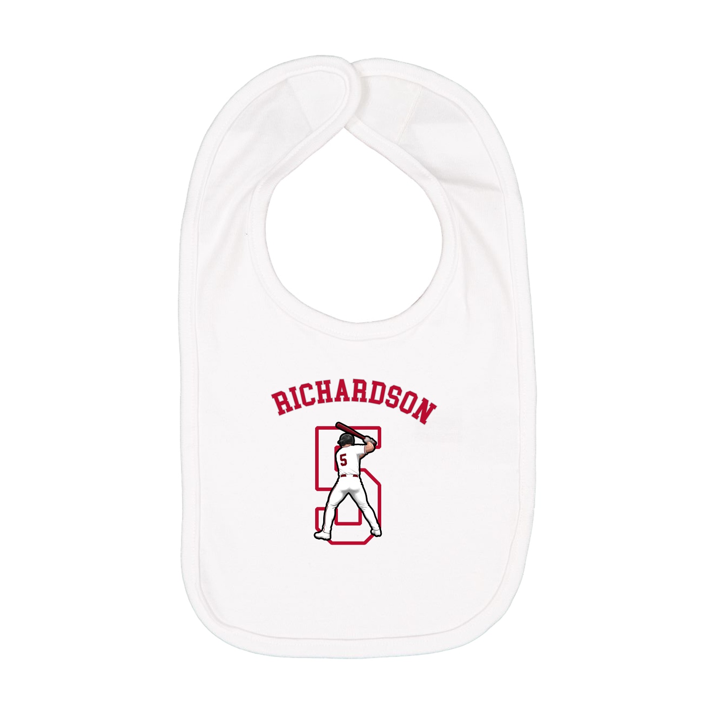Infant Bib — Shirsey Arch in White