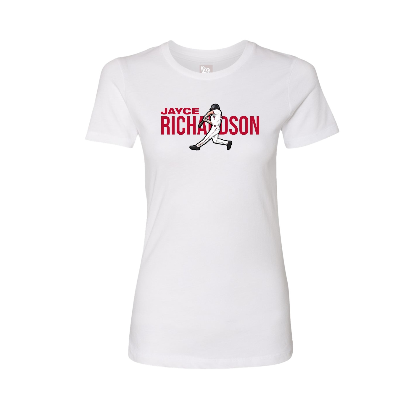 Fitted Women's Tee — Player Name in White
