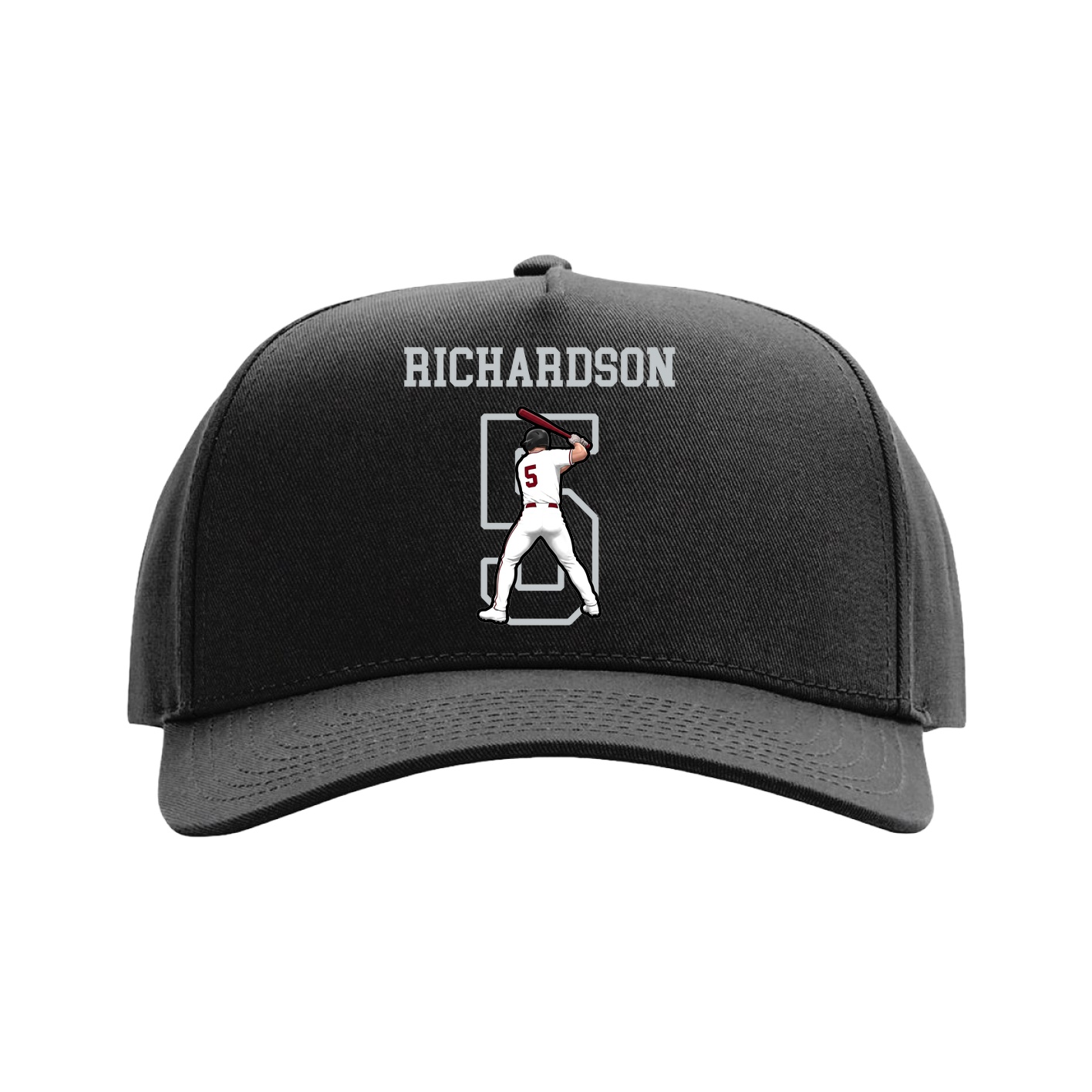 Full Fabric Five-Panel Champ Cap — Shirsey in Black