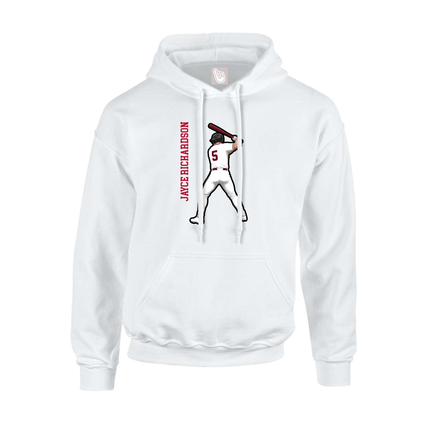 Hoodie — Name Vertical in White