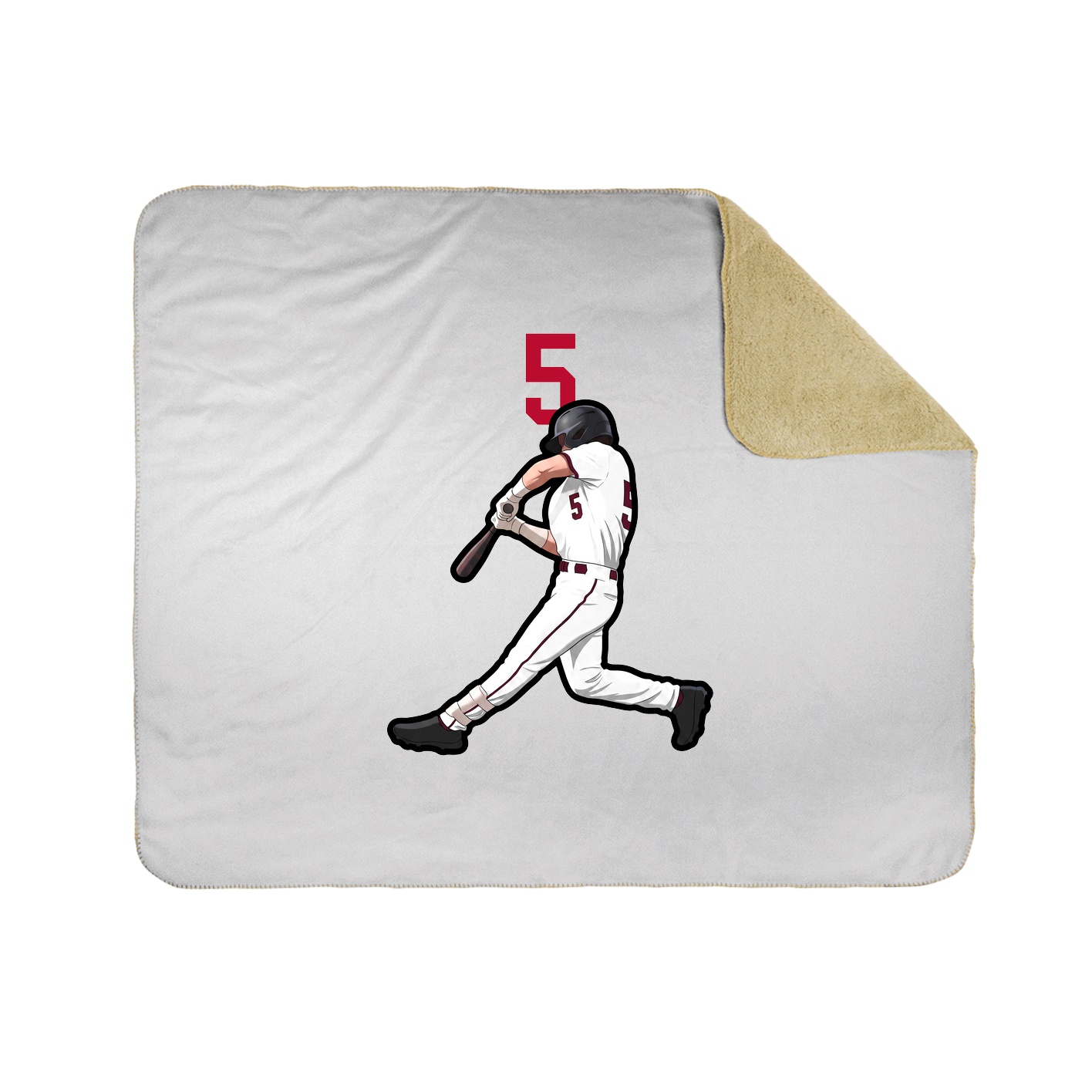 Throw Blanket — Number Top in White