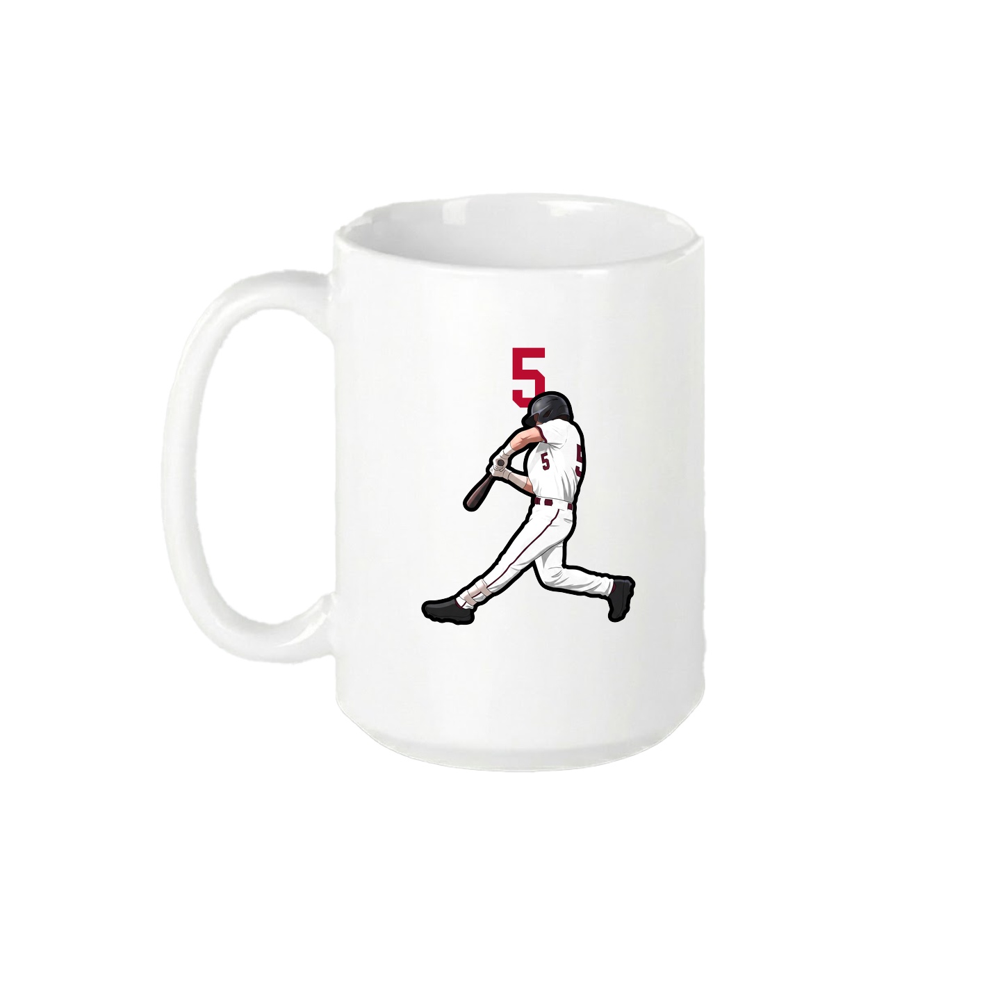 15oz Coffee Mug — Number Top in White