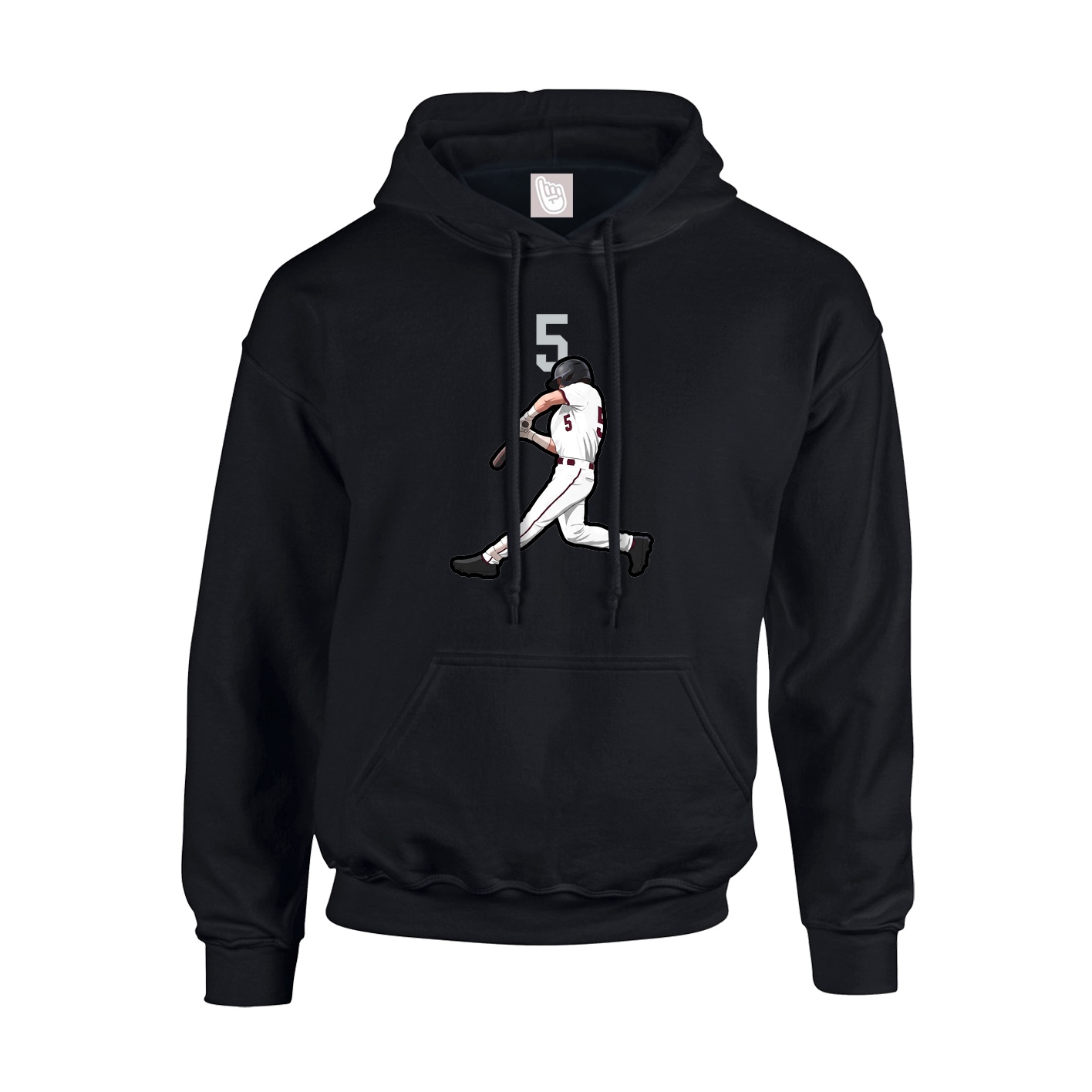 Youth Hoodie — Number Top in Black