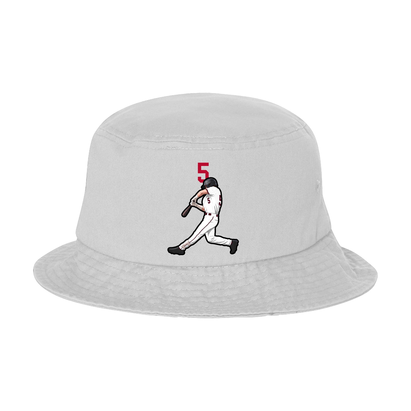 Bucket Cap — Number Top in White
