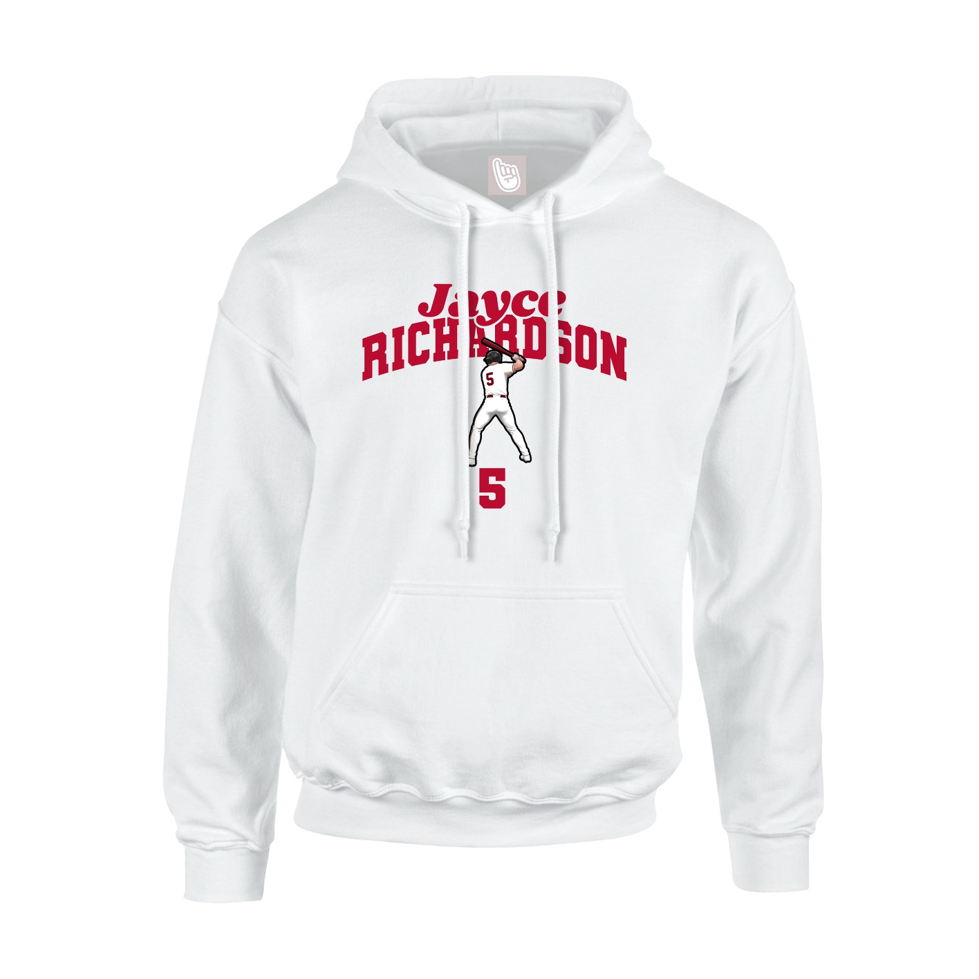 Youth Hoodie — Signature Arch in White
