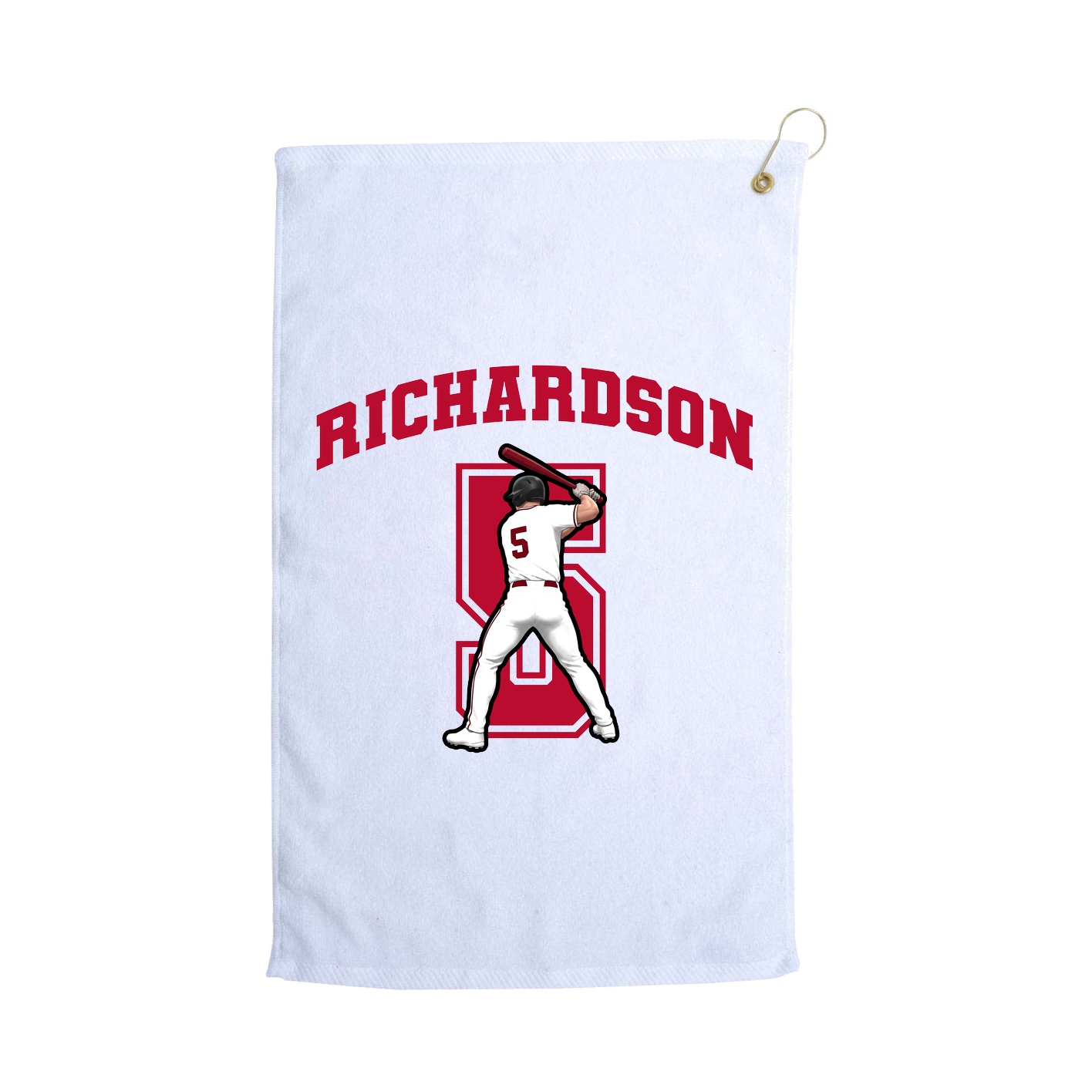 Golf Towel — Number in White