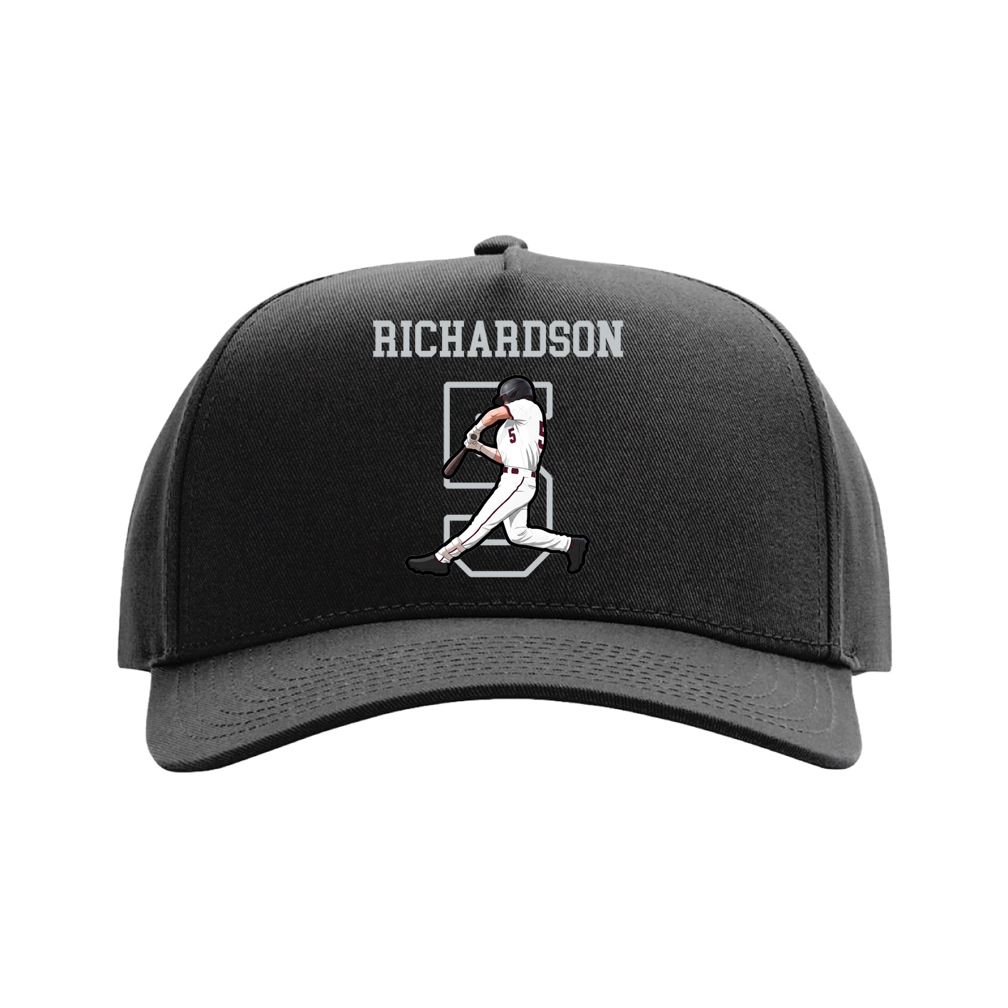 Full Fabric Five-Panel Champ Cap — Shirsey in Black