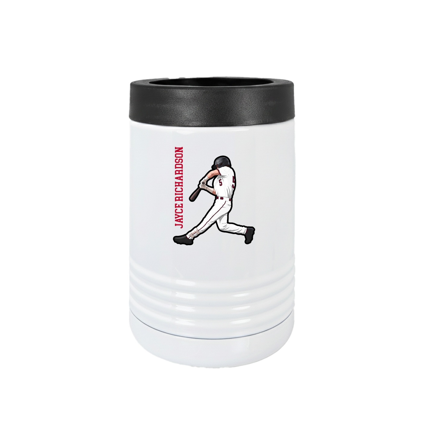 Beverage Holder — Name Vertical in White
