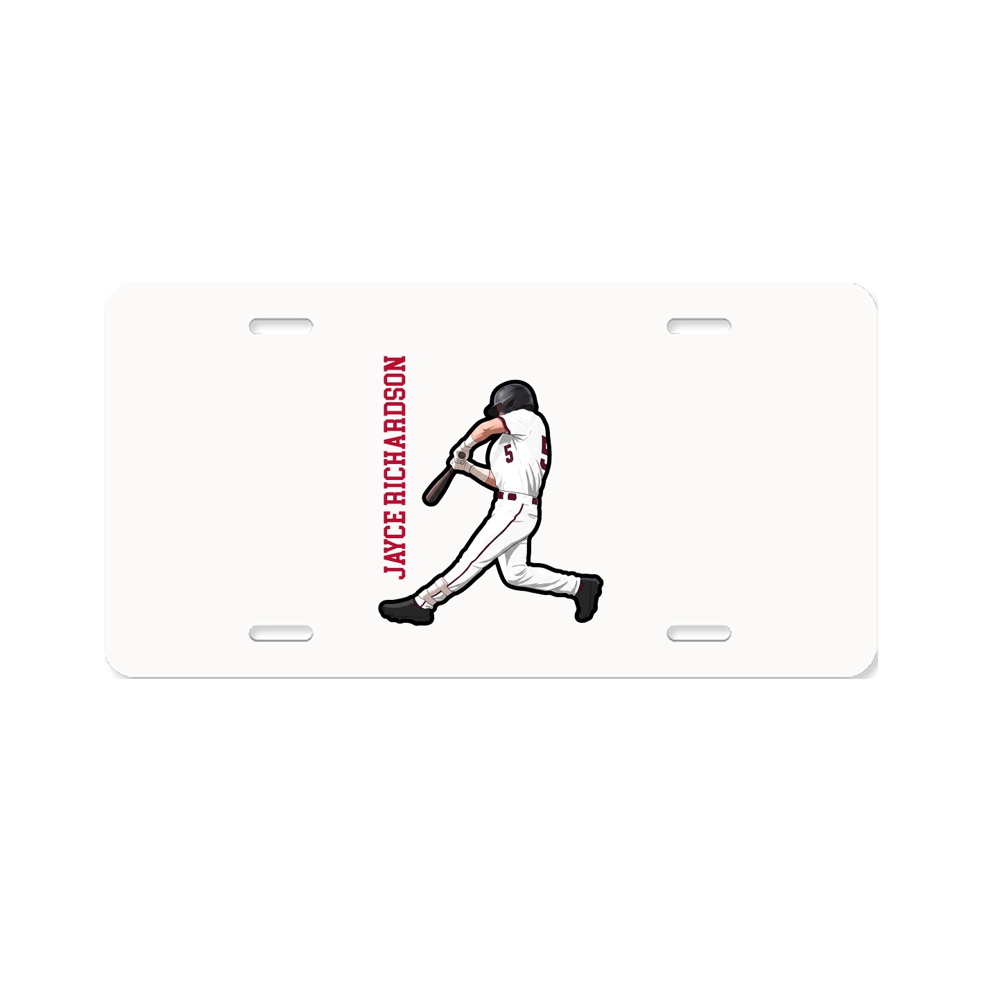 License Plate — Name Vertical in Classic