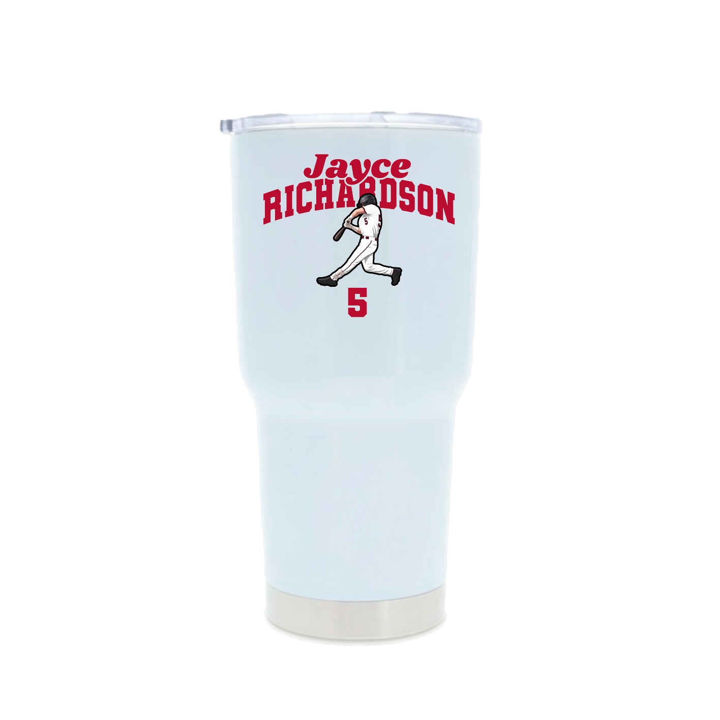 30oz Stainless Steel Tumbler — Signature Arch in White