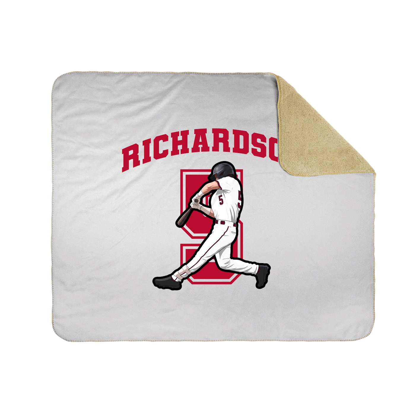 Throw Blanket — Number in White