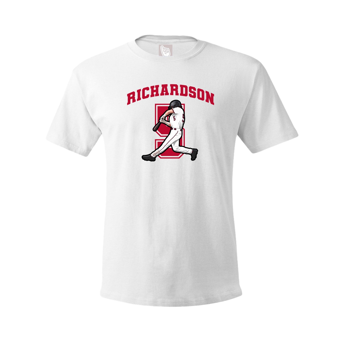 Youth Tee — Number in White