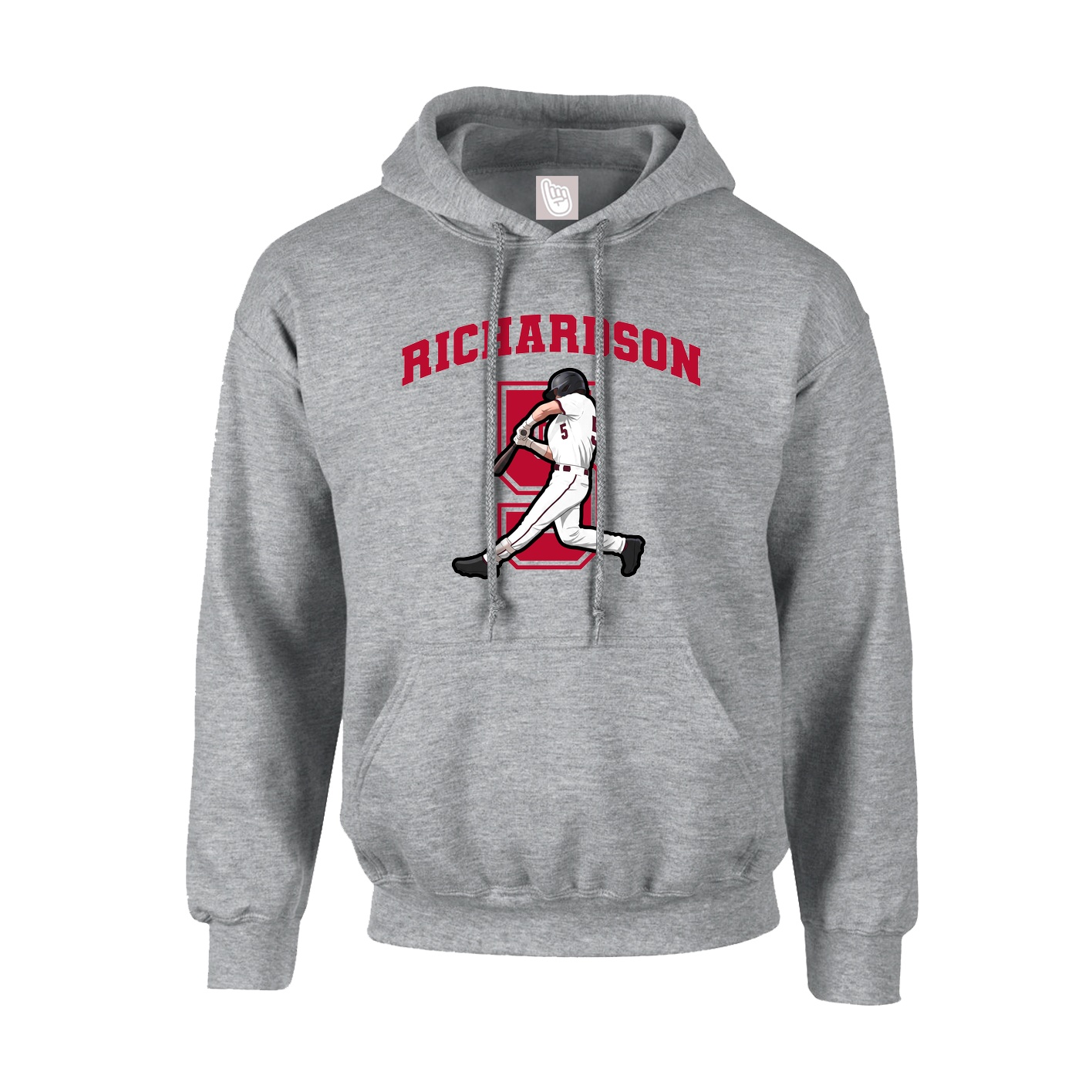 Hoodie — Number in Grey