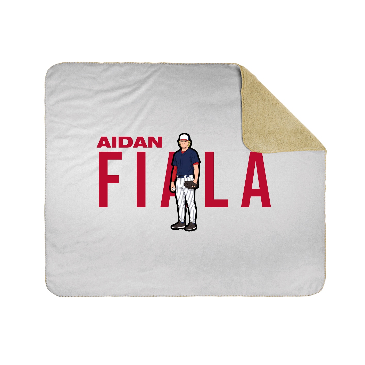 Throw Blanket — Player Name in White