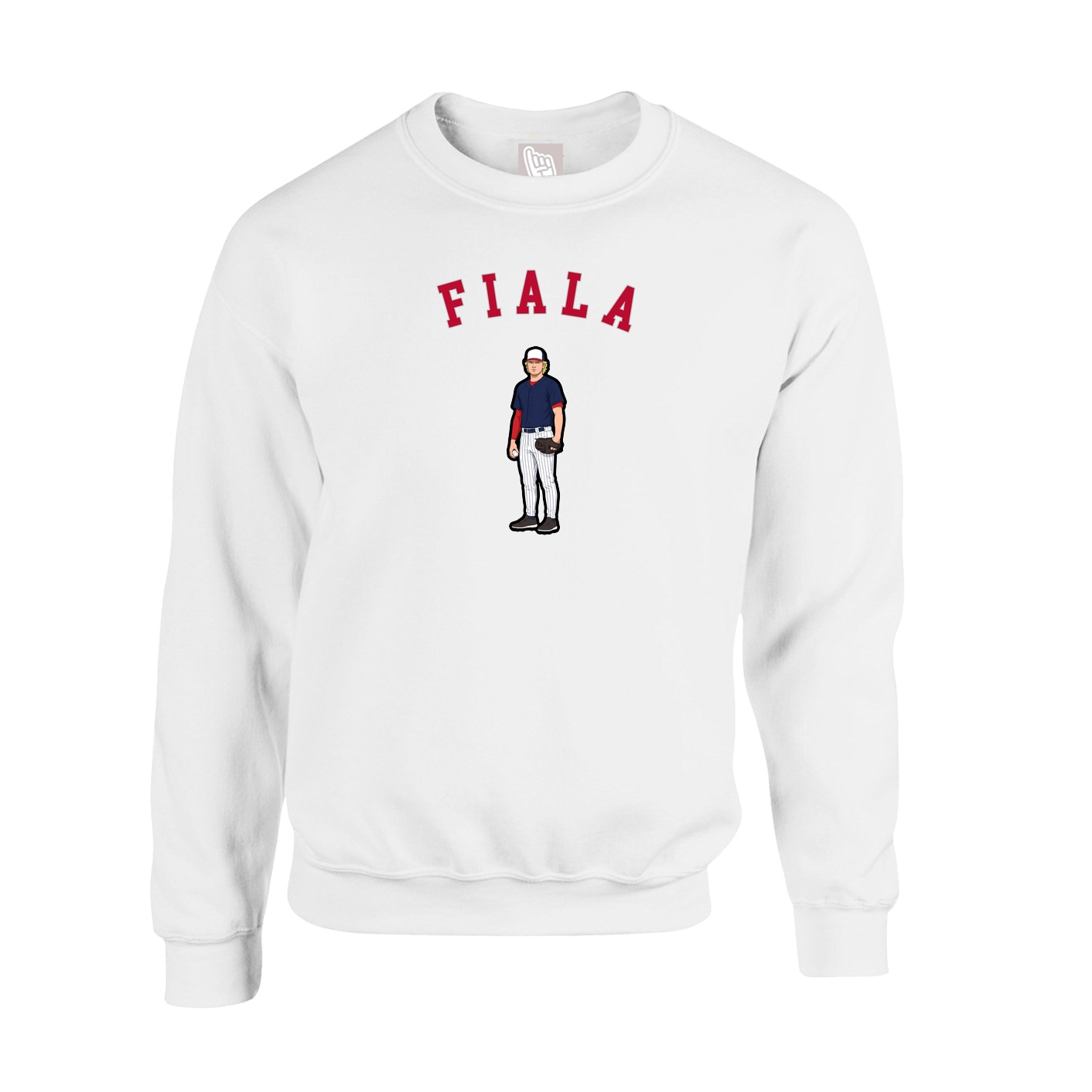 Fleece Crew — Shirsey Arch in White