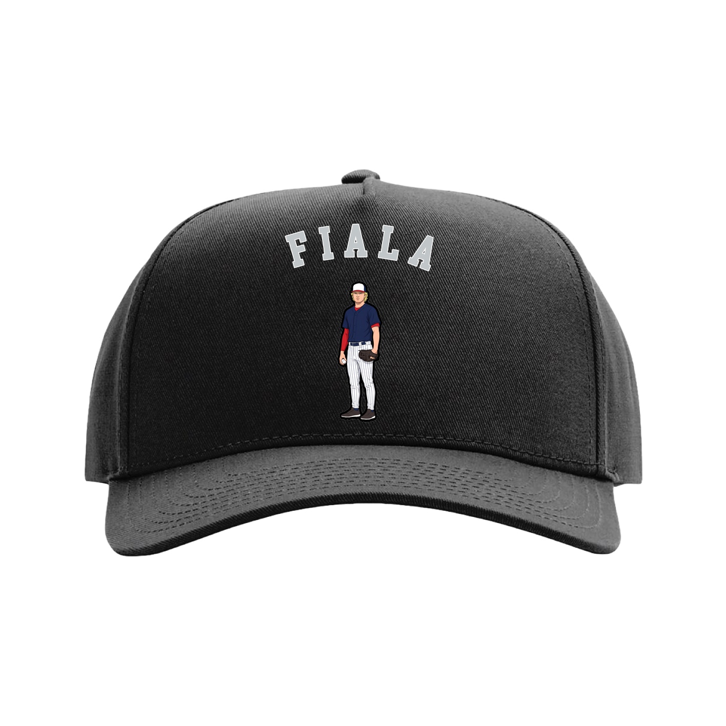 Full Fabric Five-Panel Champ Cap — Shirsey Arch in Black