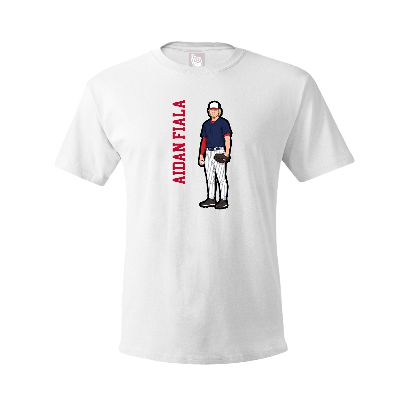 Tee — Name Vertical in White