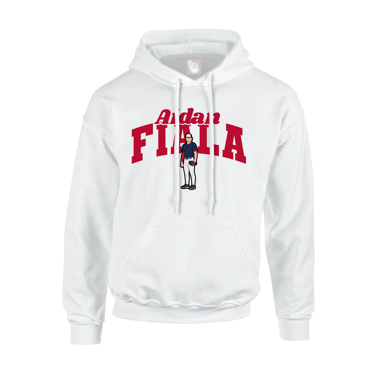 Youth Hoodie — Signature Arch in White