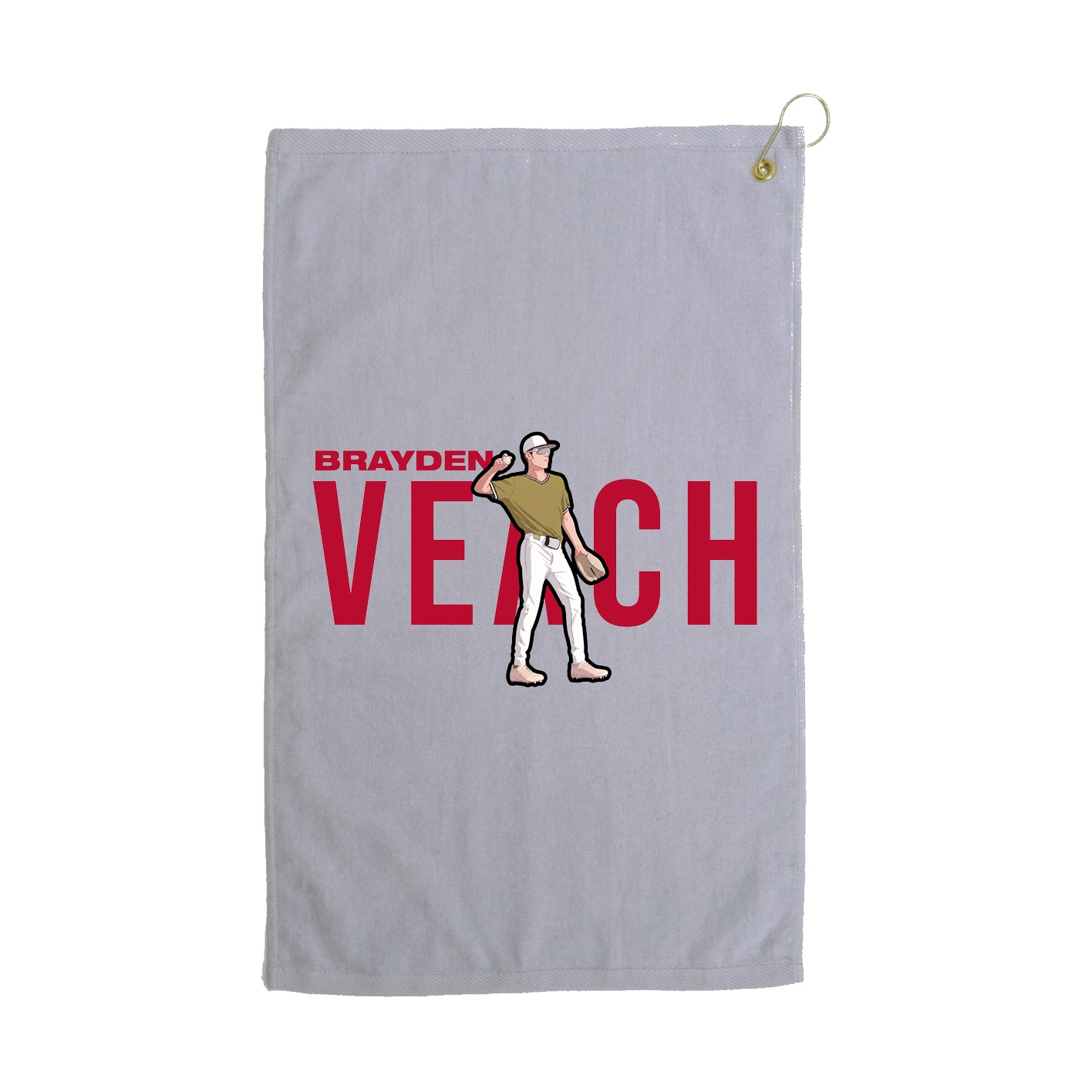 Golf Towel — Player Name in Grey