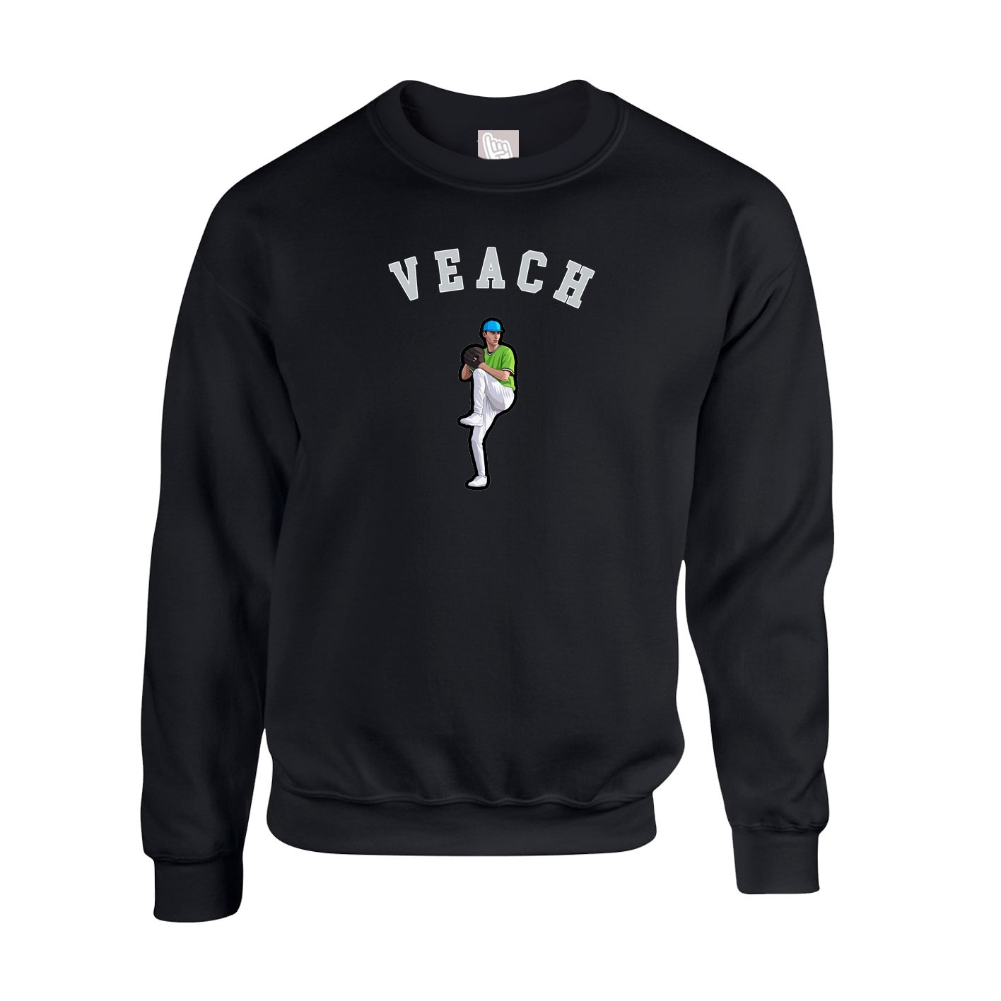 Fleece Crew — Shirsey Arch in Black