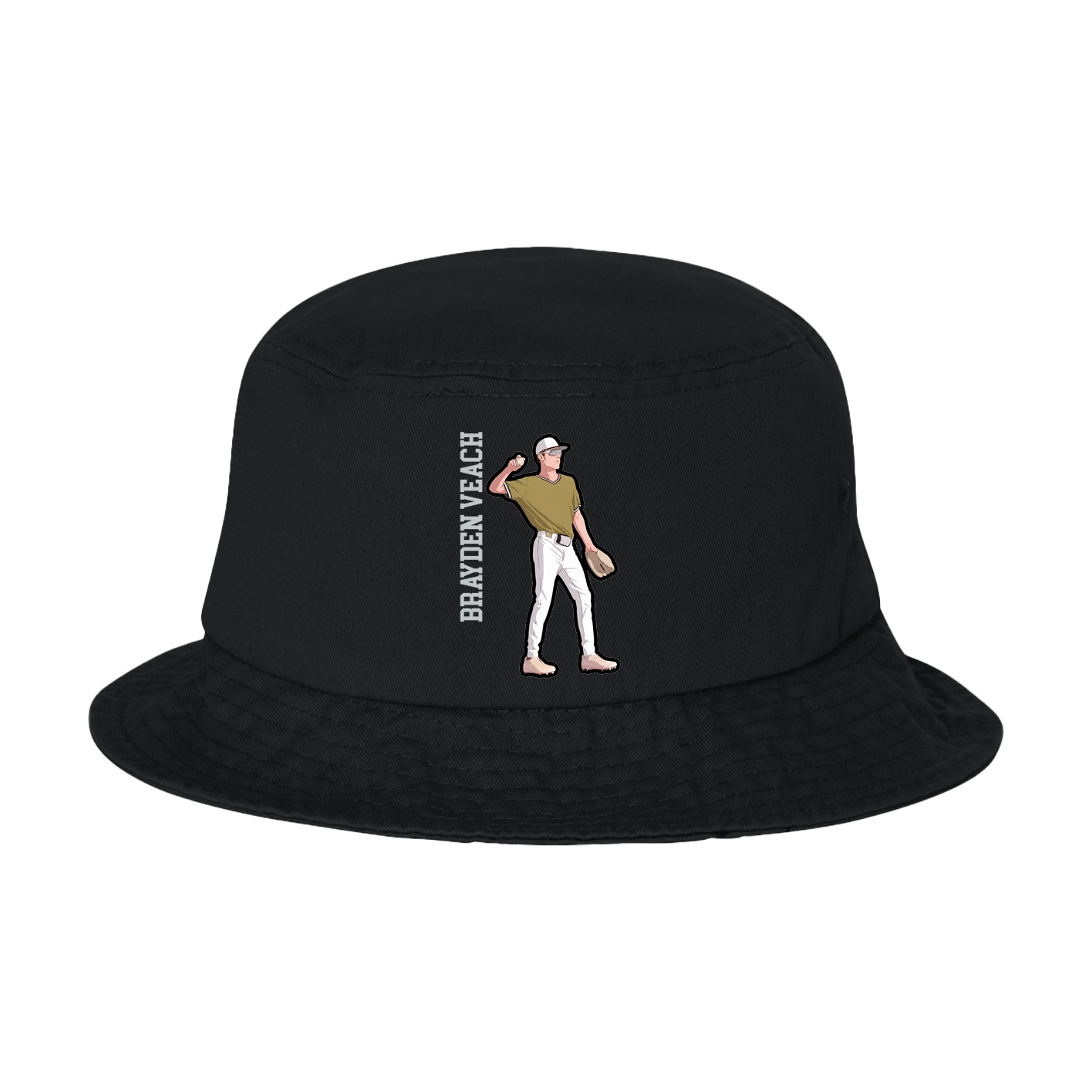 Bucket Cap — Name Vertical in Black