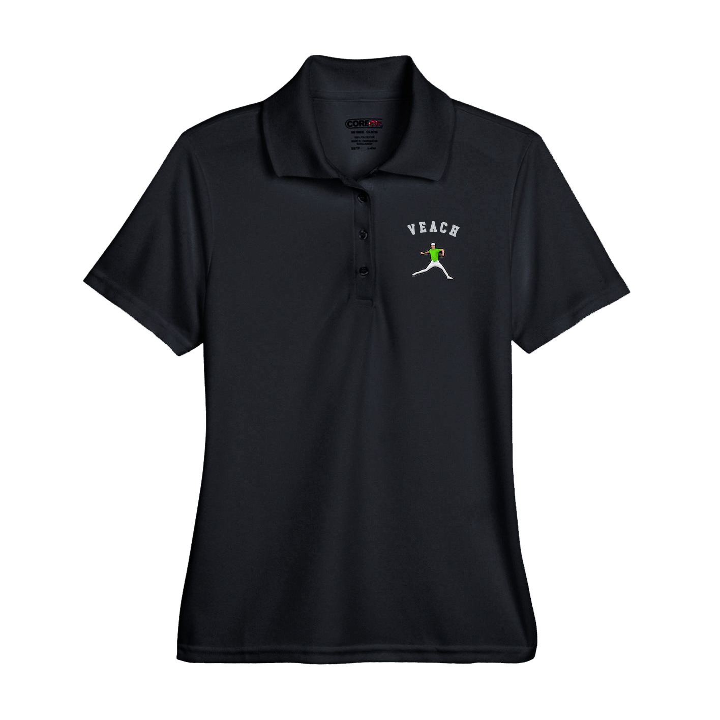 Performance Polo — Shirsey Arch in Black