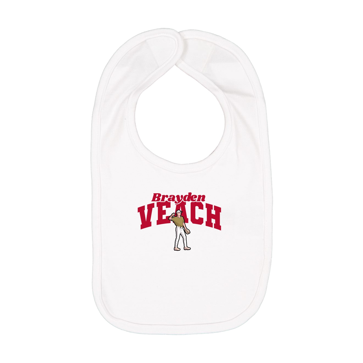 Infant Bib — Signature Arch in White