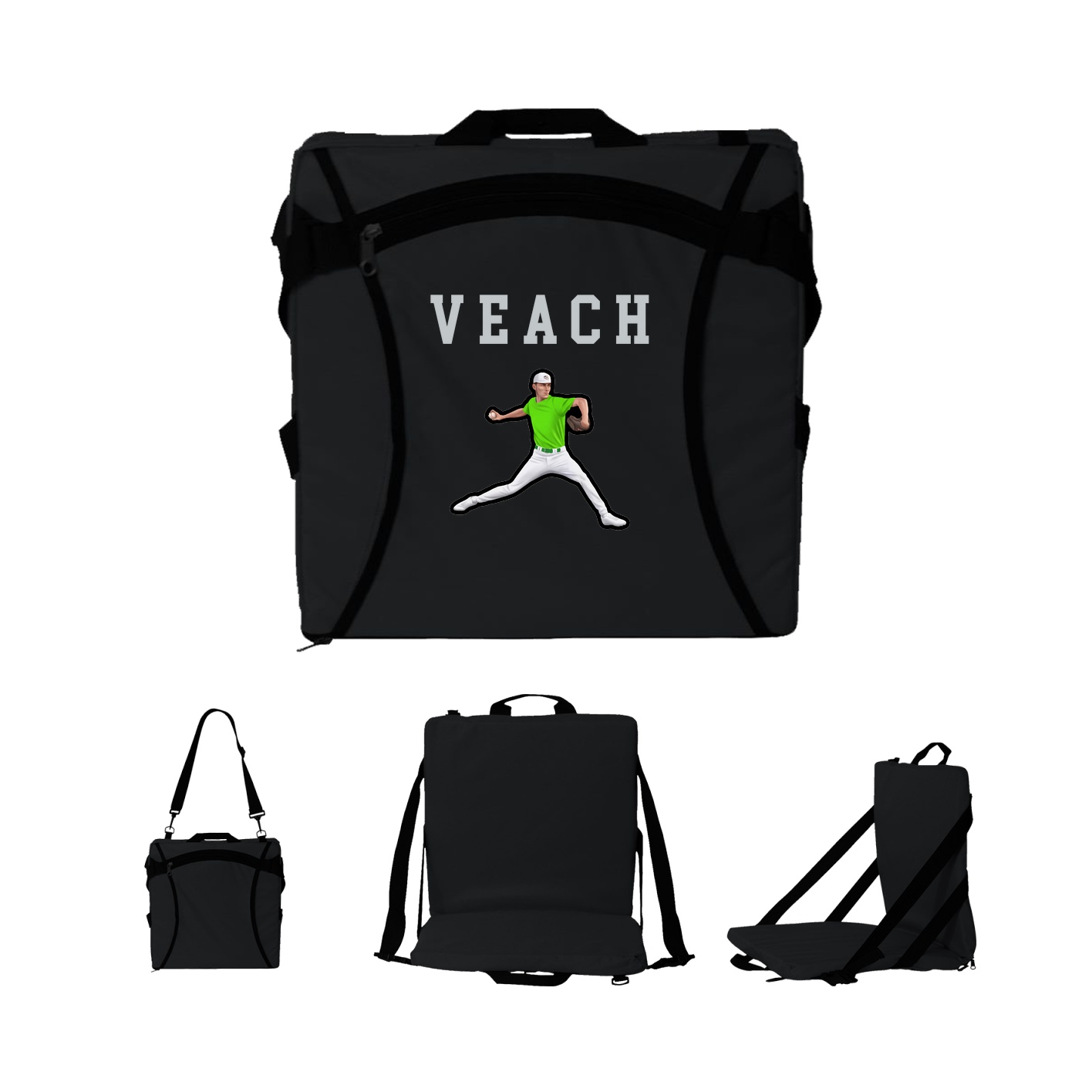 Folding Stadium Seat — Shirsey in Black