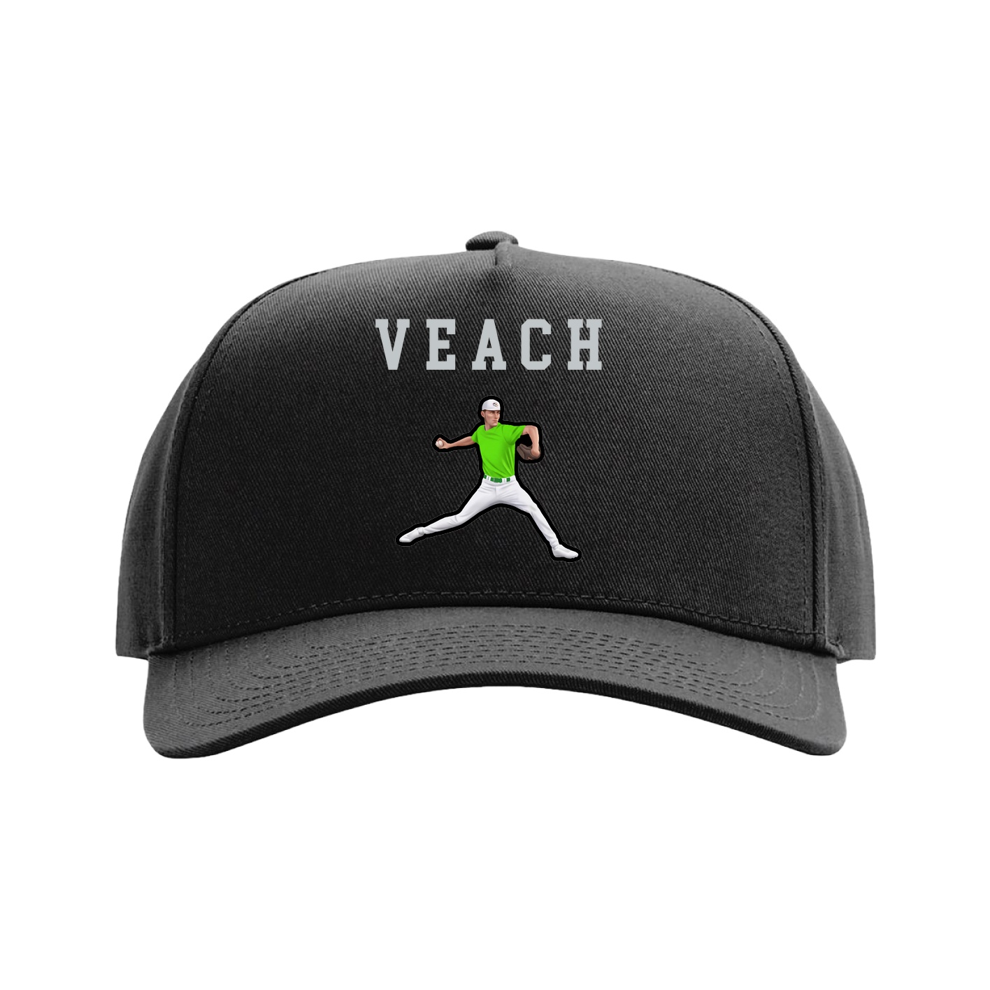 Full Fabric Five-Panel Champ Cap — Shirsey in Black