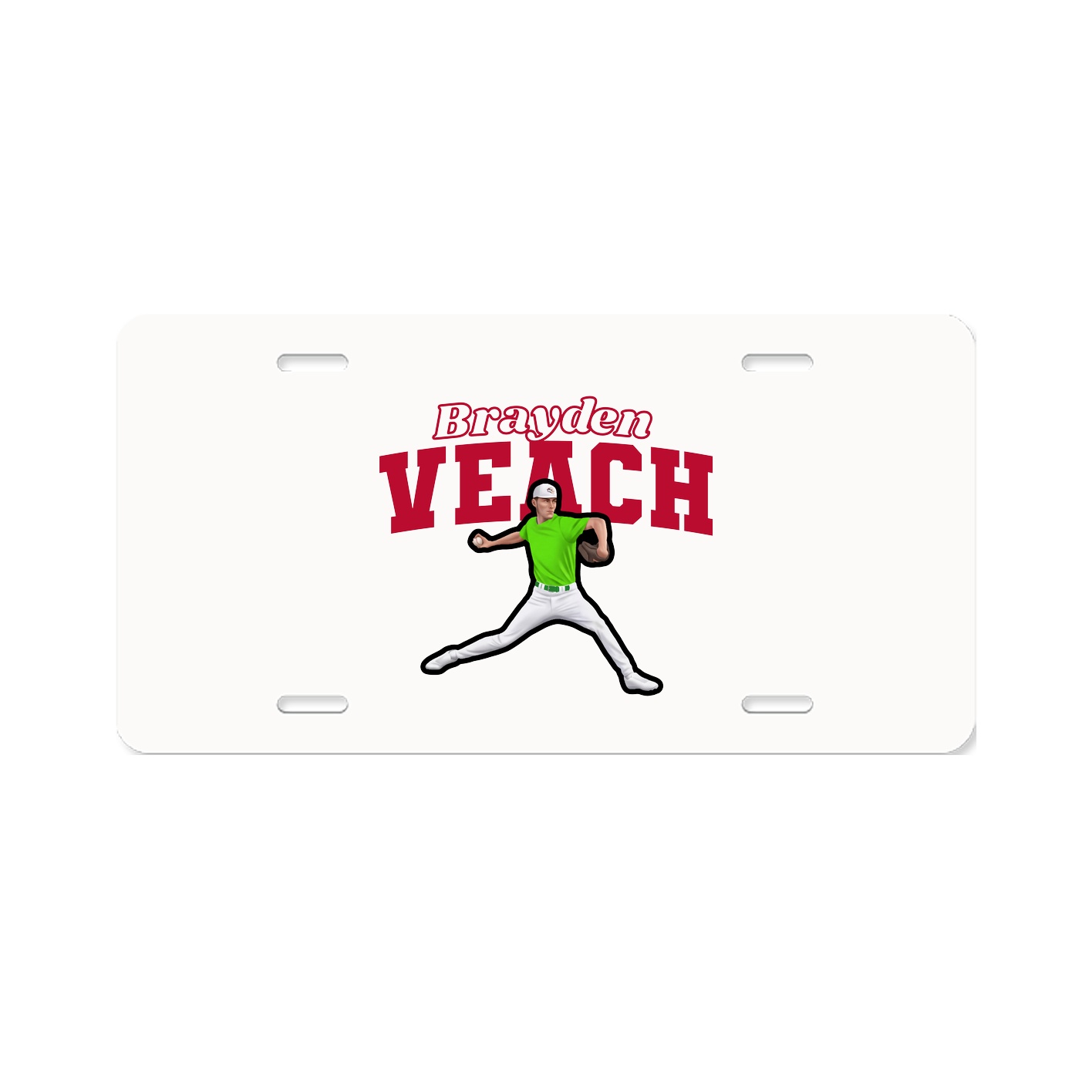 License Plate — Name Arch in Classic