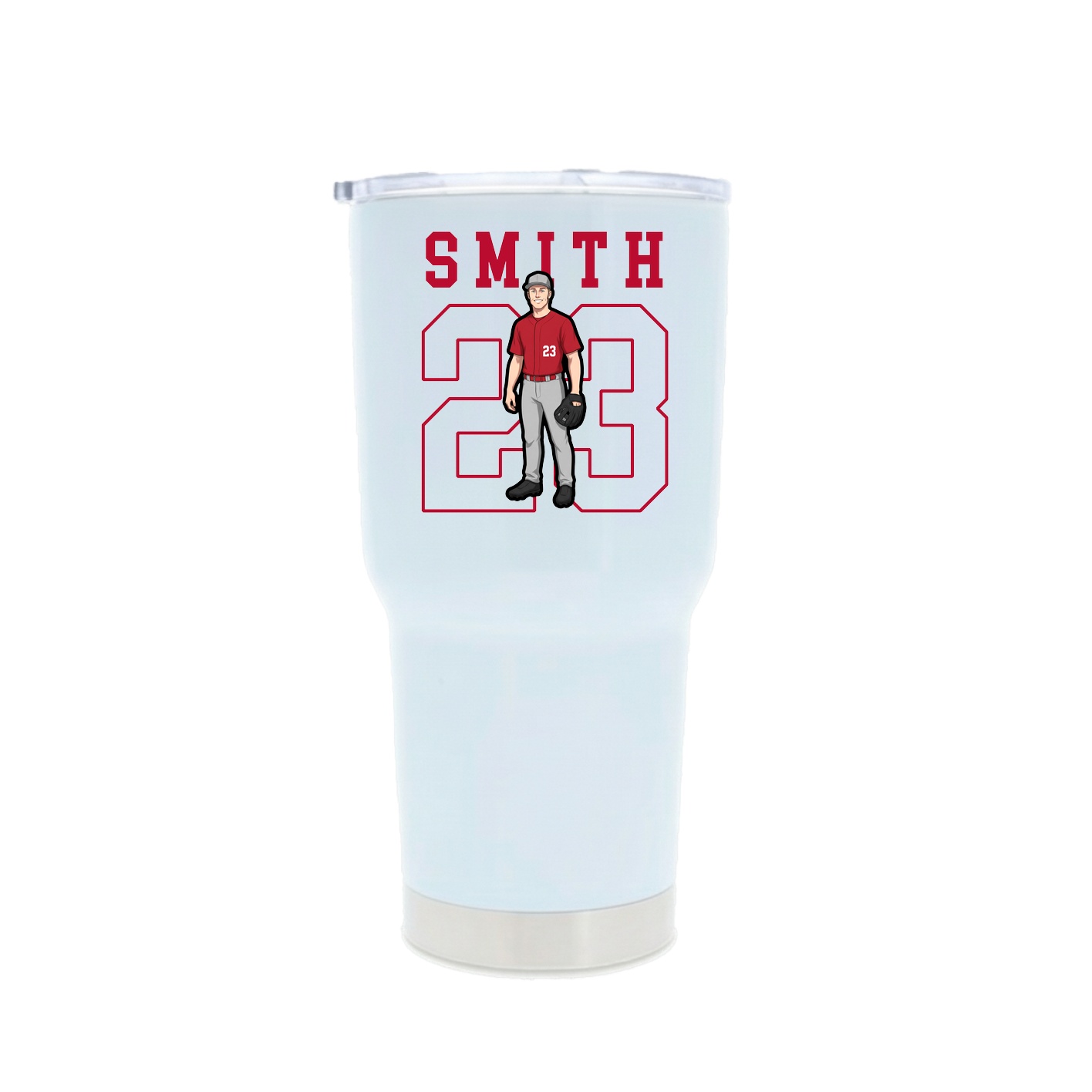 30oz Stainless Steel Tumbler — Shirsey in White