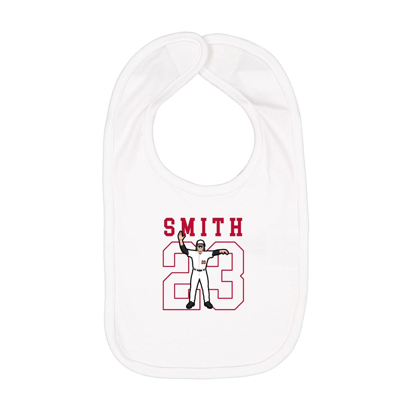 Infant Bib — Shirsey in White