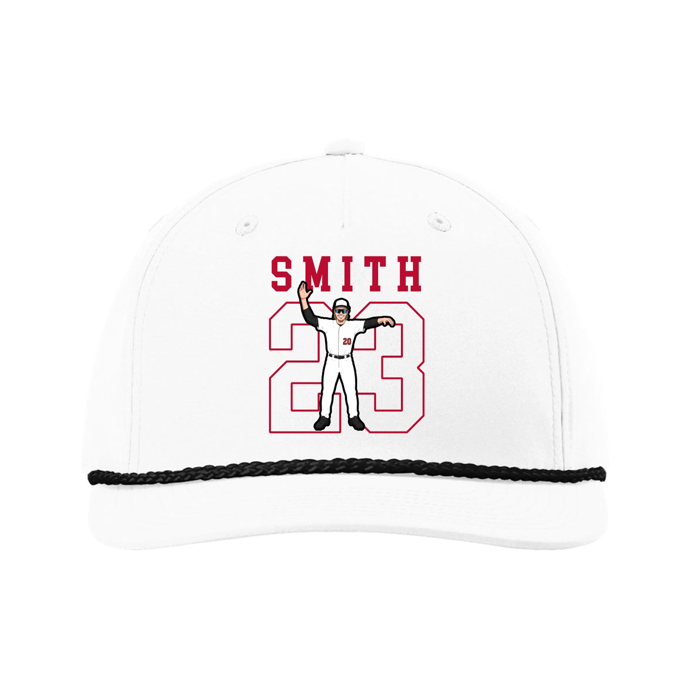 Five-Panel Classic Rope Cap — Shirsey in White