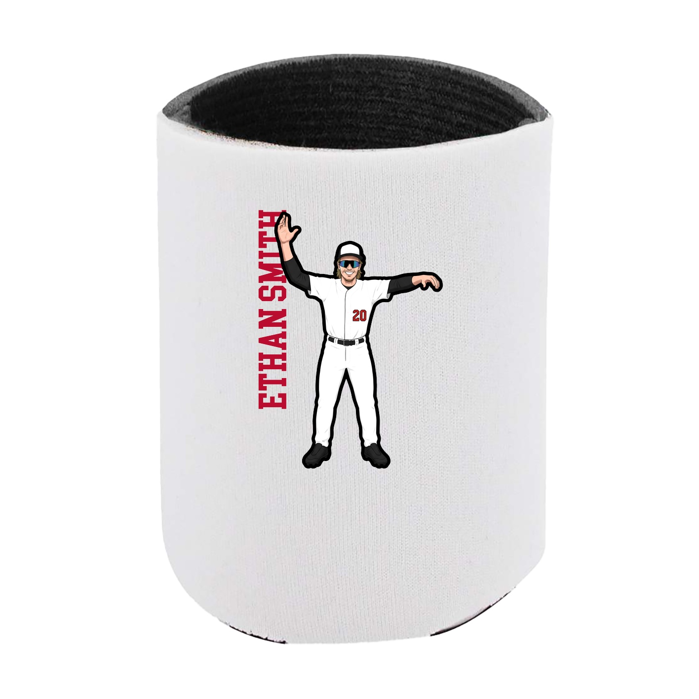 Can Holder — Name Vertical in White