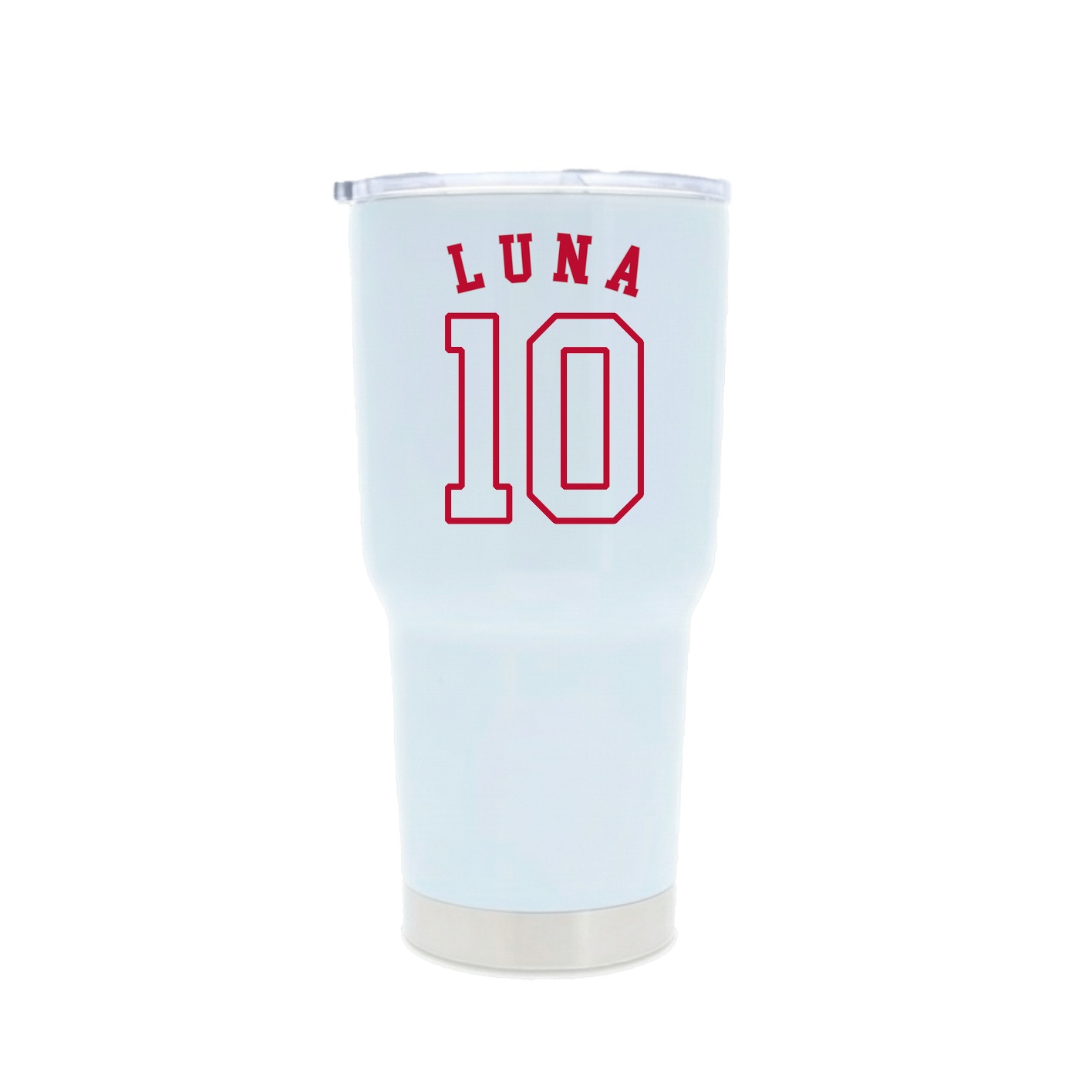 30oz Stainless Steel Tumbler — Shirsey Arch in White