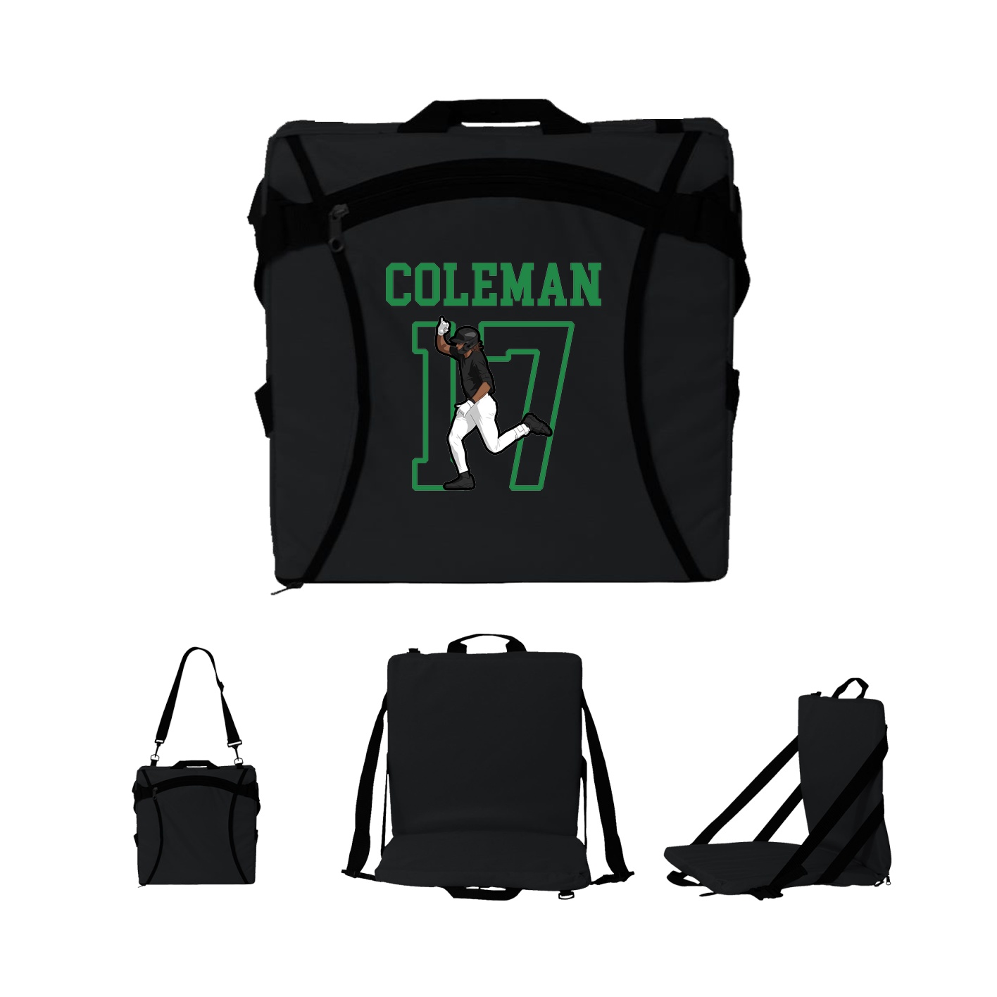 Folding Stadium Seat — Shirsey in Black