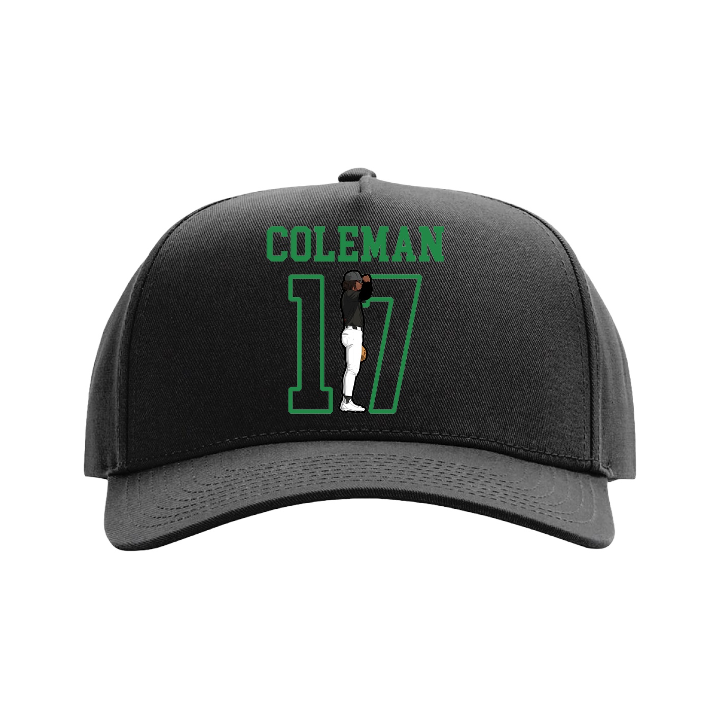 Full Fabric Five-Panel Champ Cap — Shirsey in Black