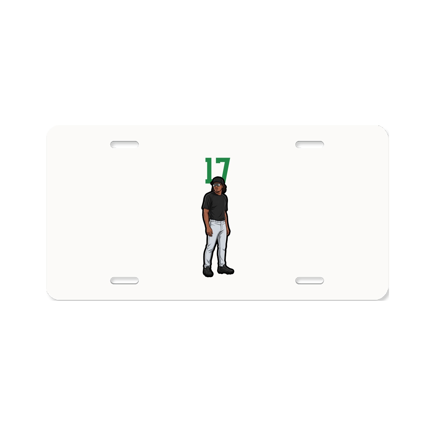License Plate — Number Top in Classic