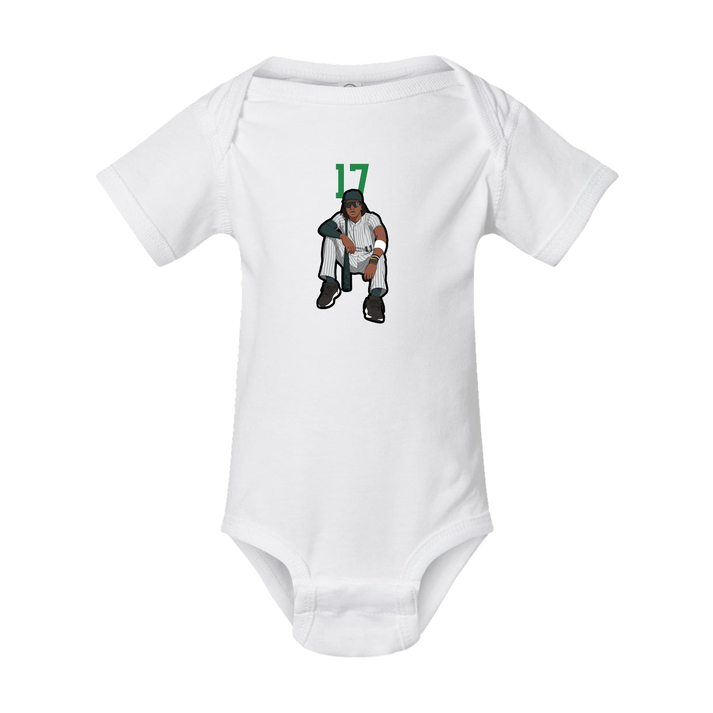 Baby Onesie — Number Top in White