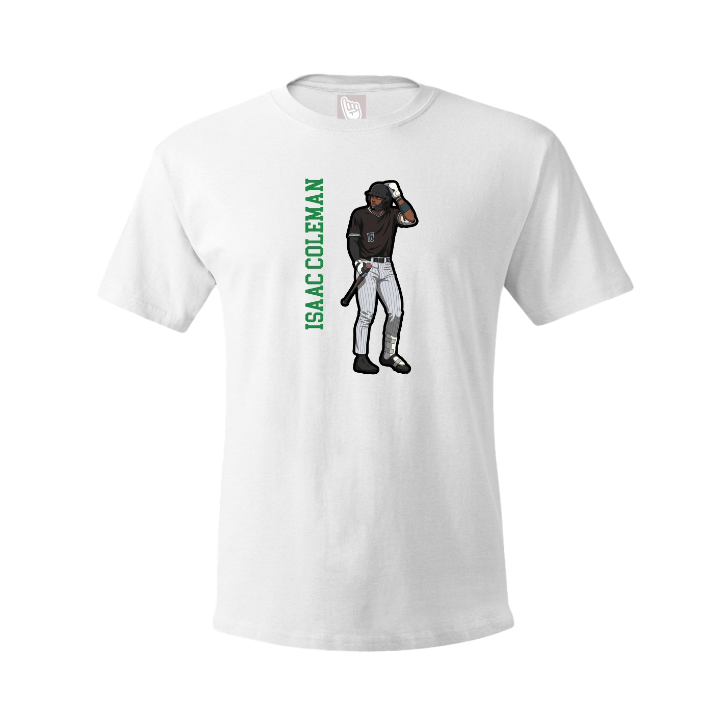 Youth Tee — Name Vertical in White