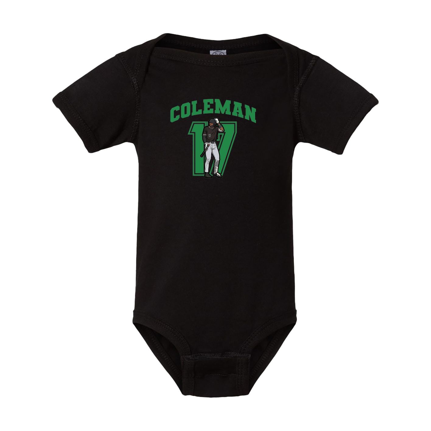 Baby Onesie — Number in Black
