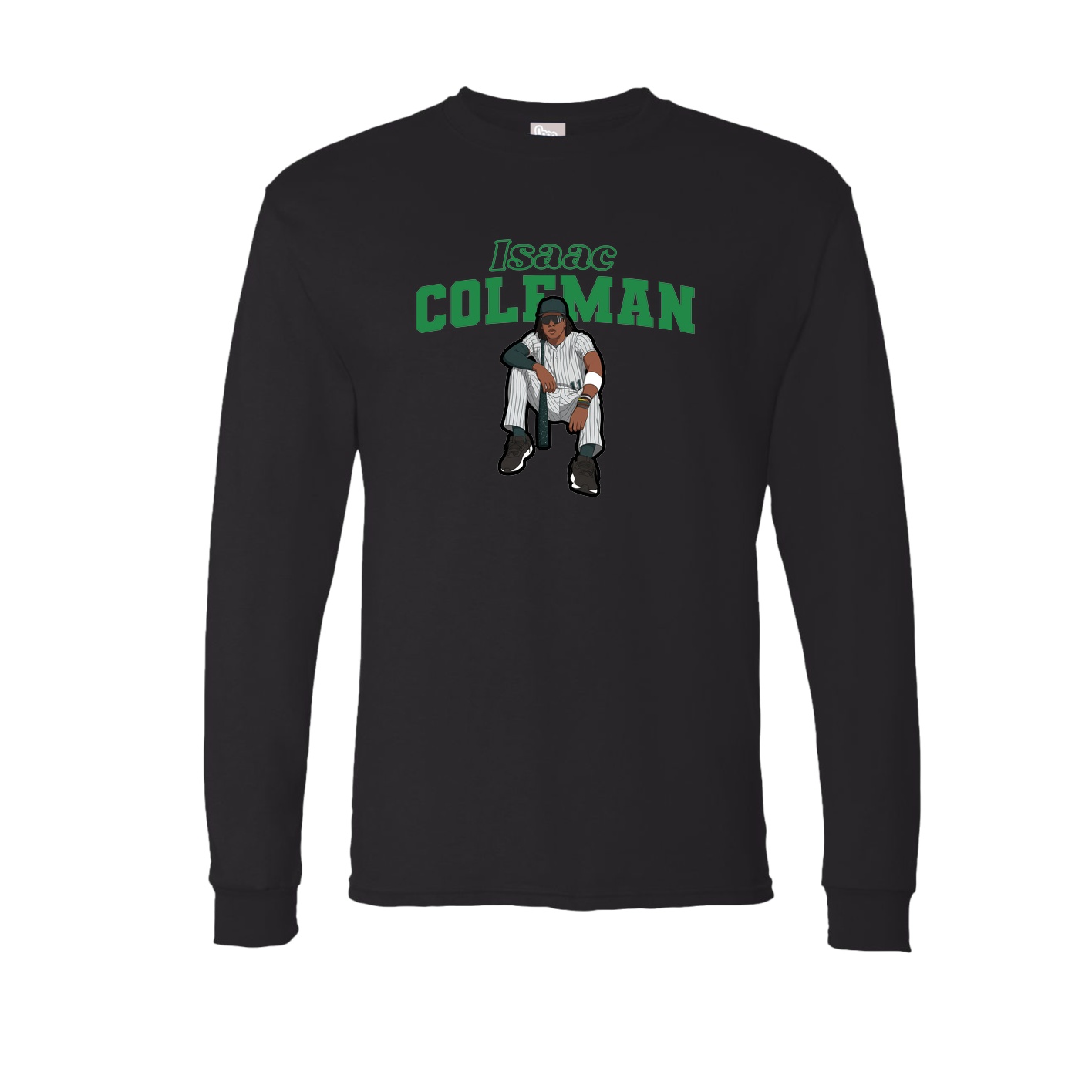 Long Sleeve Tee — Name Arch in Black