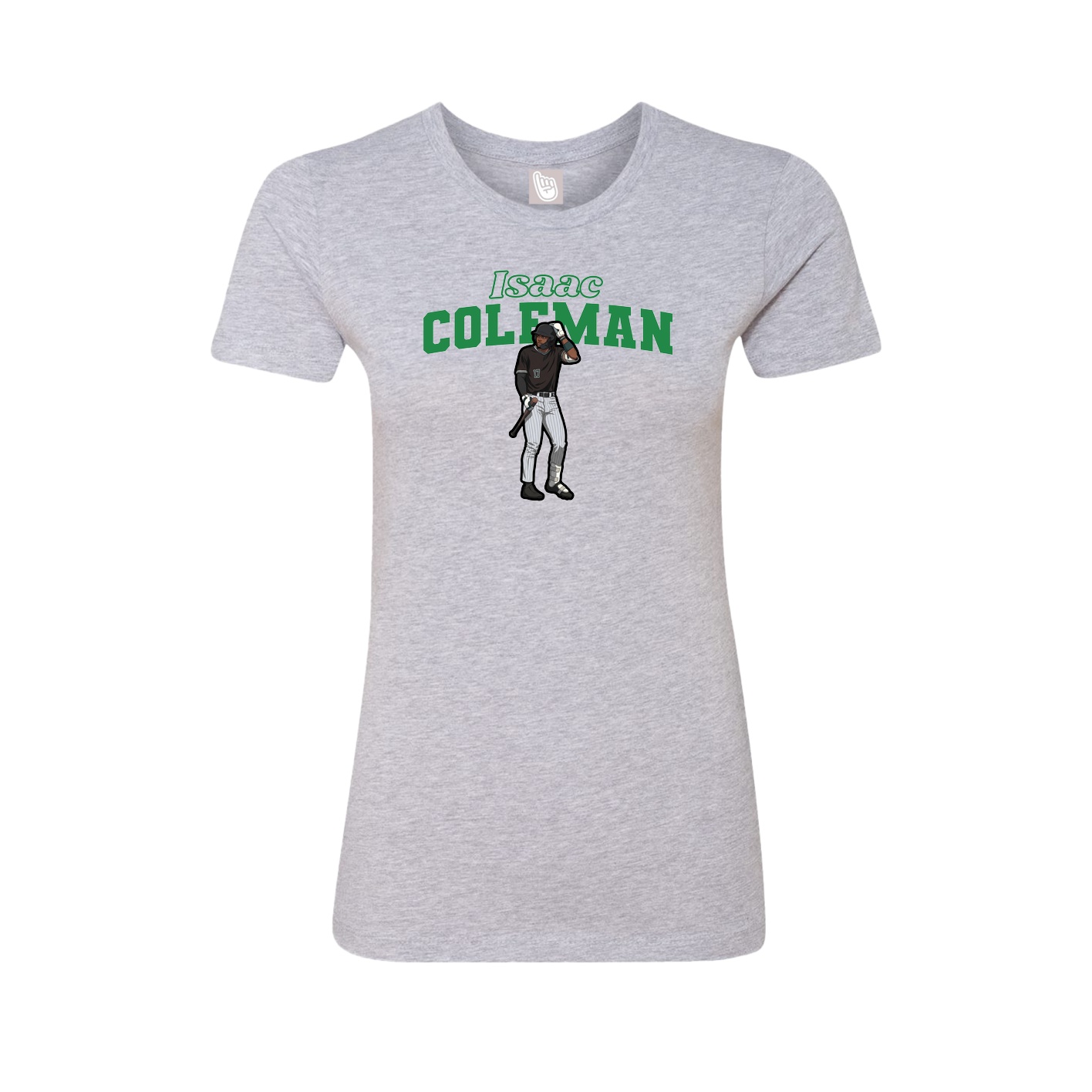 Fitted Women's Tee — Name Arch in Grey