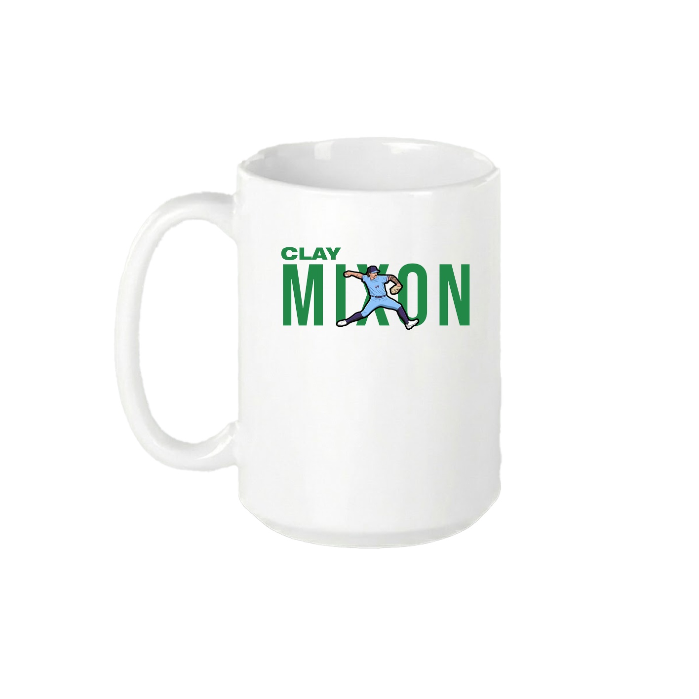 15oz Coffee Mug — Player Name in White