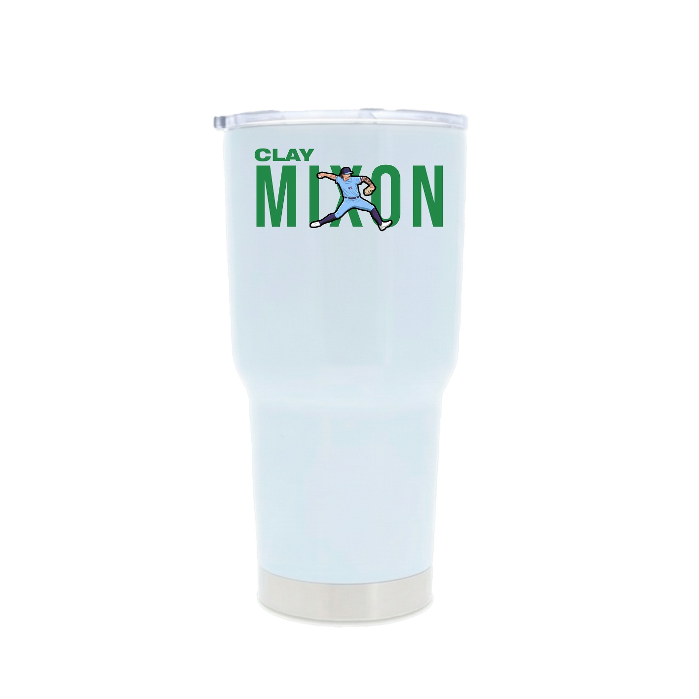 30oz Stainless Steel Tumbler — Player Name in White
