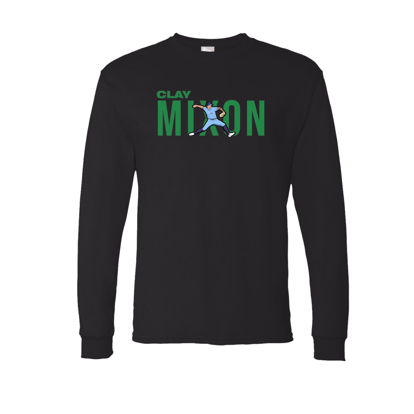 Long Sleeve Tee — Player Name in Black