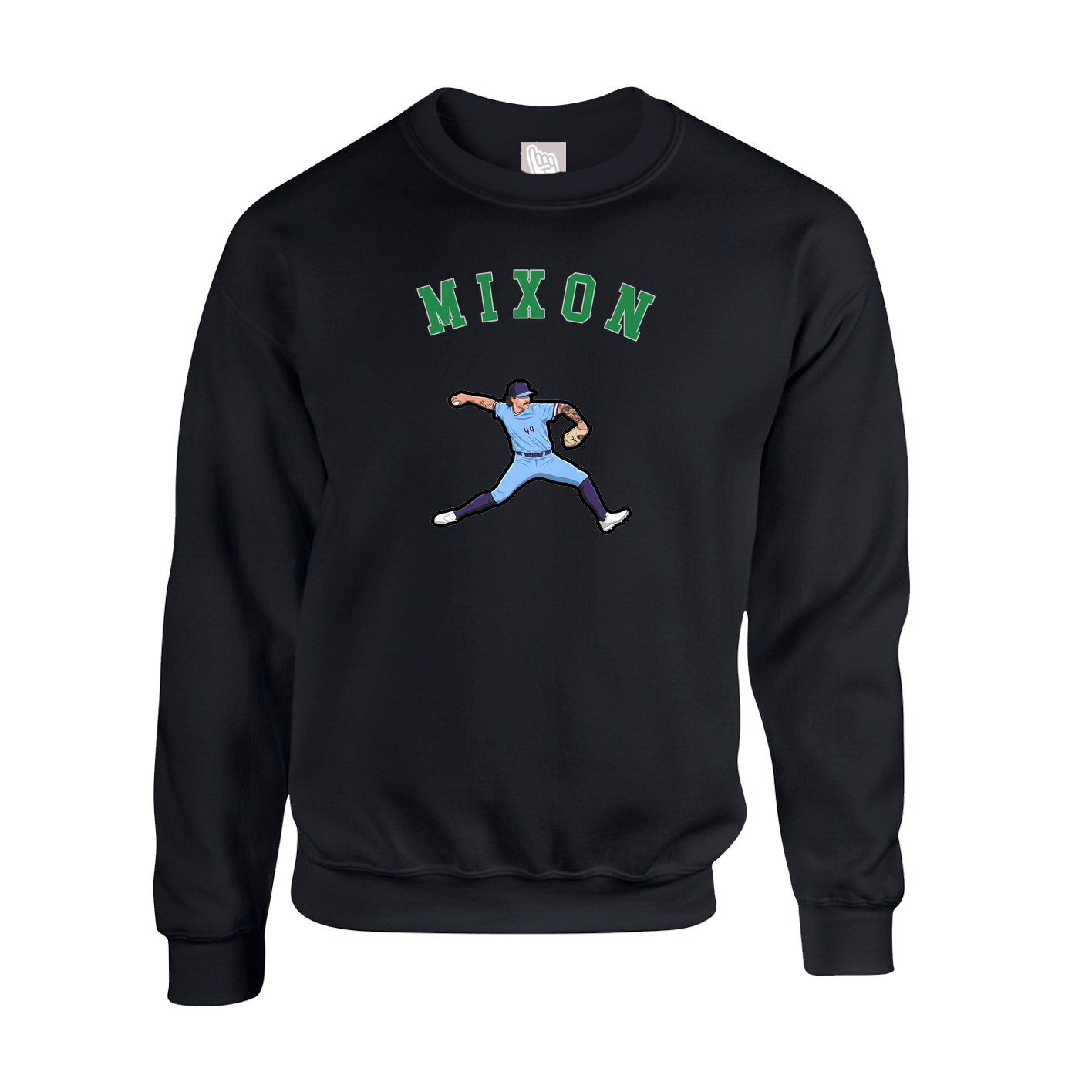 Fleece Crew — Shirsey Arch in Black