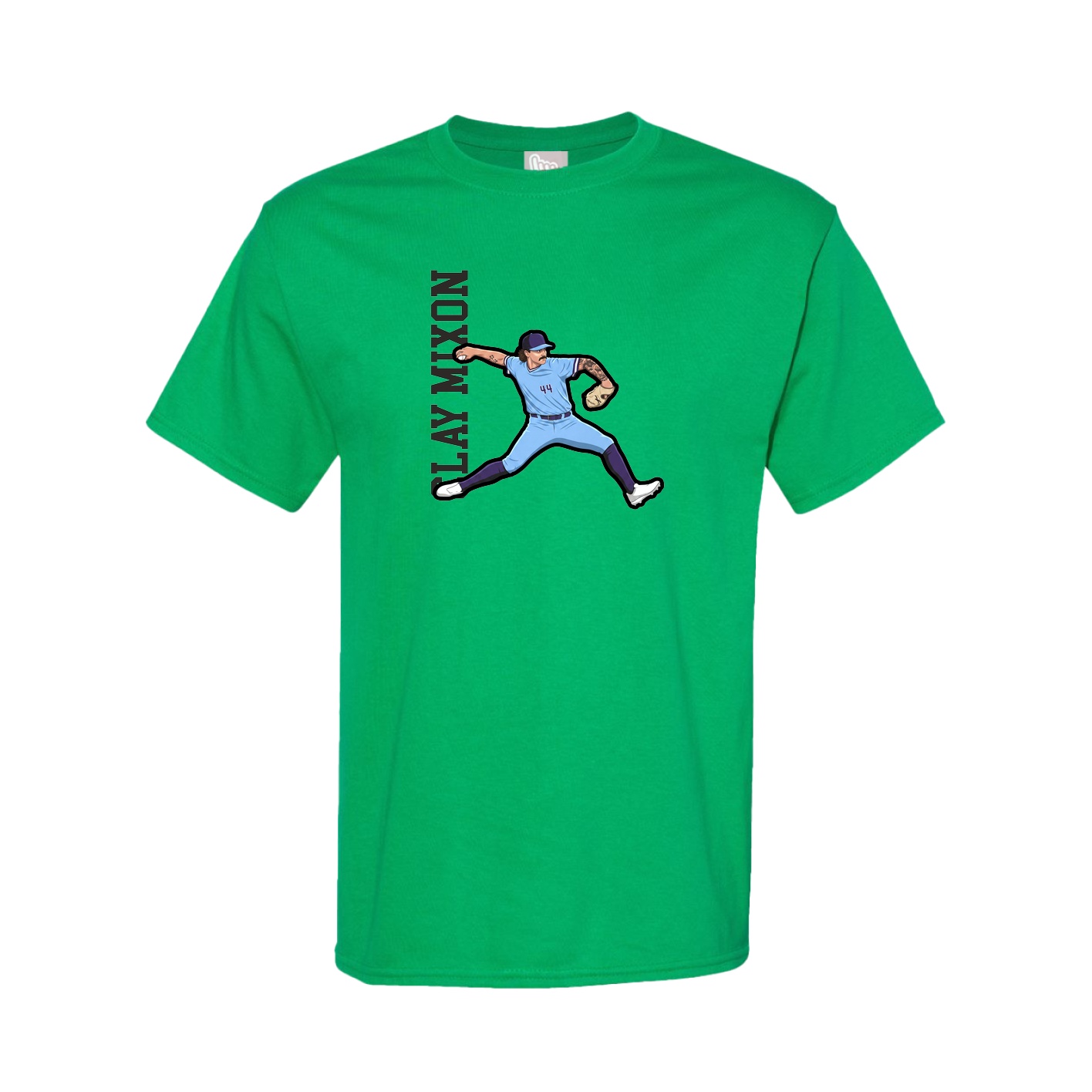 Tee — Name Vertical in Green