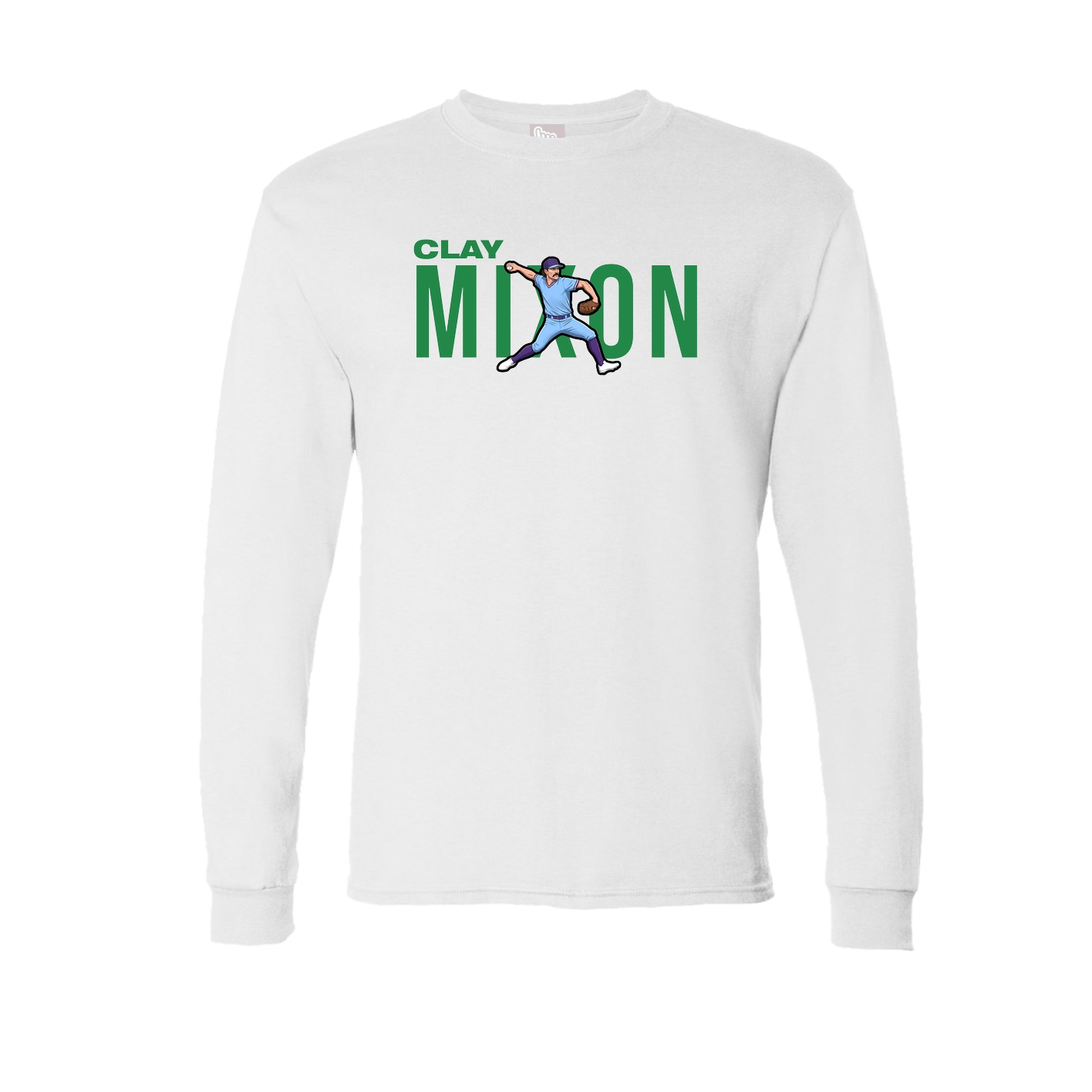 Long Sleeve Tee — Player Name in White